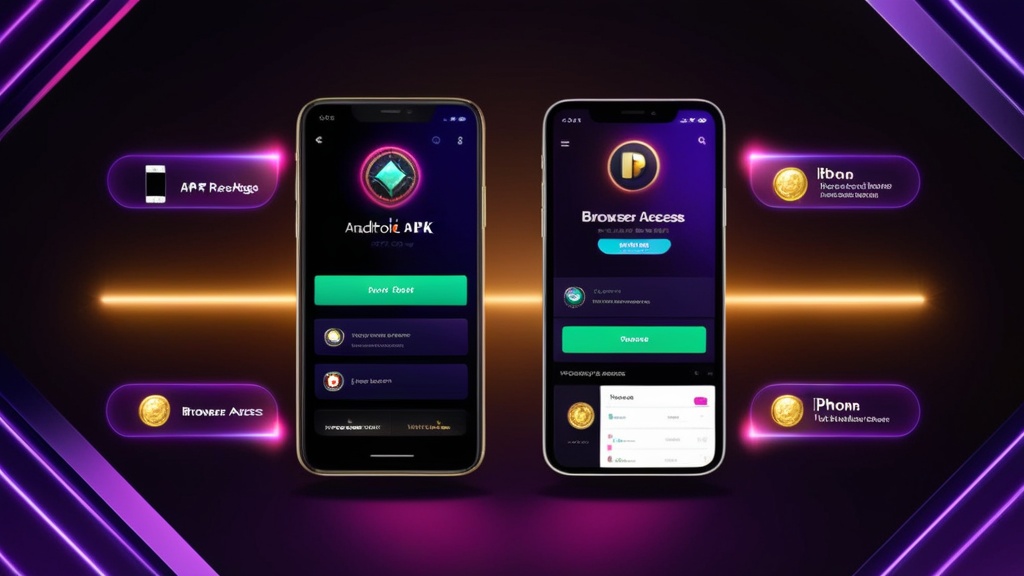 Comparação visual entre APK, navegador e iPhone para Chicken Road